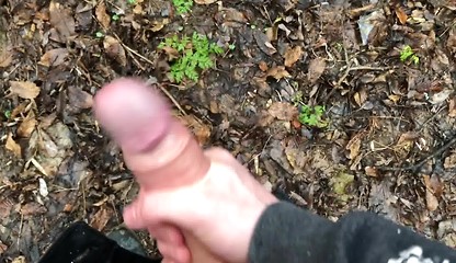 Horny BOY Stroking his Big Dick Outdoor in SNOWY WEATHER / Cute Boy /school