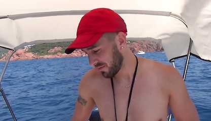 Teaser Kevin Ass fucked like a slut on a boat at sea by Mathieu Ferhati's juicy cock