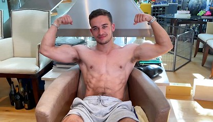 Young Straight & Super Fit Lad has an Intense Orgasm Wanks his Big Uncut Cock & Shoots for England!