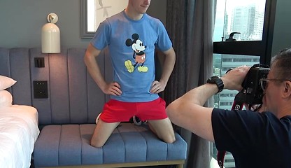 Getting my horny mate Brad off