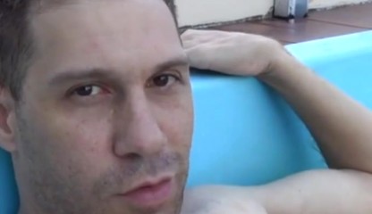 Chubby guy fucked outdoors