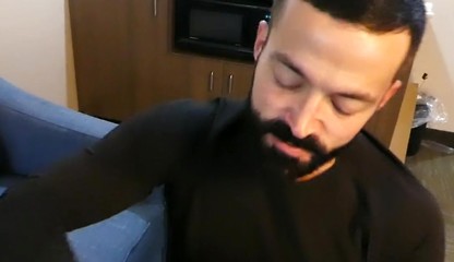 Sweaty fuck session on the sofa with Adam