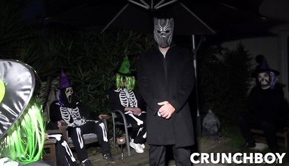FUCKED BAREBACK FOR the halloween ceremeony with submission extrem in public for dimitri