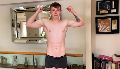 Young Slim & Lean Lad Wanks his Monster Thick Uncut Cock & Cums Bucket Loads!