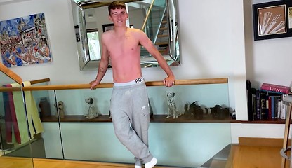 Young Straight & Lean Troy's 1st Manhandling & his Uncut Cock is Rock Solid!