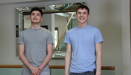 Young Straight Pup Charlie gets his 1st Man Suck & it's Naughty Dominic Sucking his Big Uncut Cock!