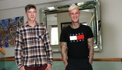 Young Straight Stud Harry's 1st Man Suck