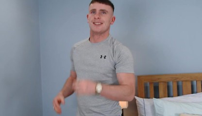 Straight Hunk George's 1st Ever Manhandling