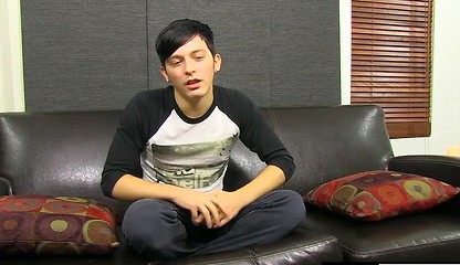 Solo twink stroking and pulling his cock for the camera