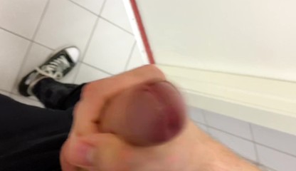 Hot Boy Jerkin off in Toilet at Gym (RISKY)/ almost Caught ! /hunks /cute