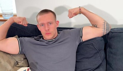 Straight Muscular Rugby Player