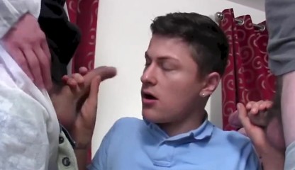 Bottom Twink got his Ass Plowed by two Hung Butt Buddies